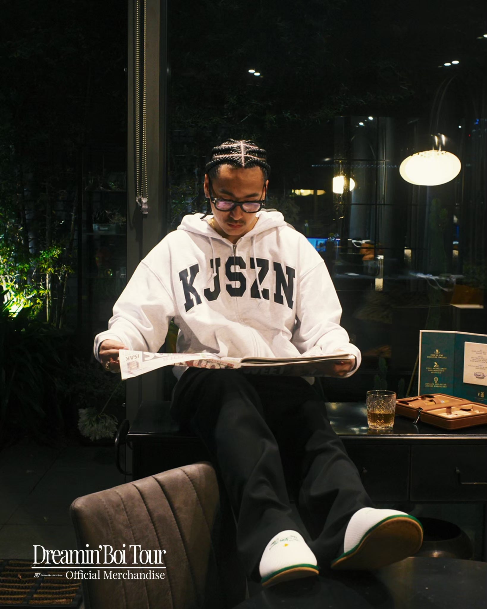 絢*人様 【27日発送】Kj Season グレー ジップアップパーカー koh 露天風呂ジップパーカー Open-air bath zip hoodie KJ-32303 |